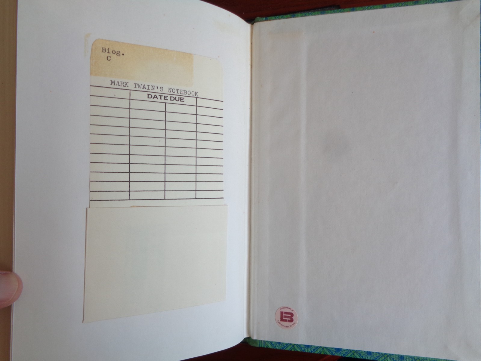 Mark Twain’s Notebook Albert Bigelow Paine 1935 Hardcover Strong Binding