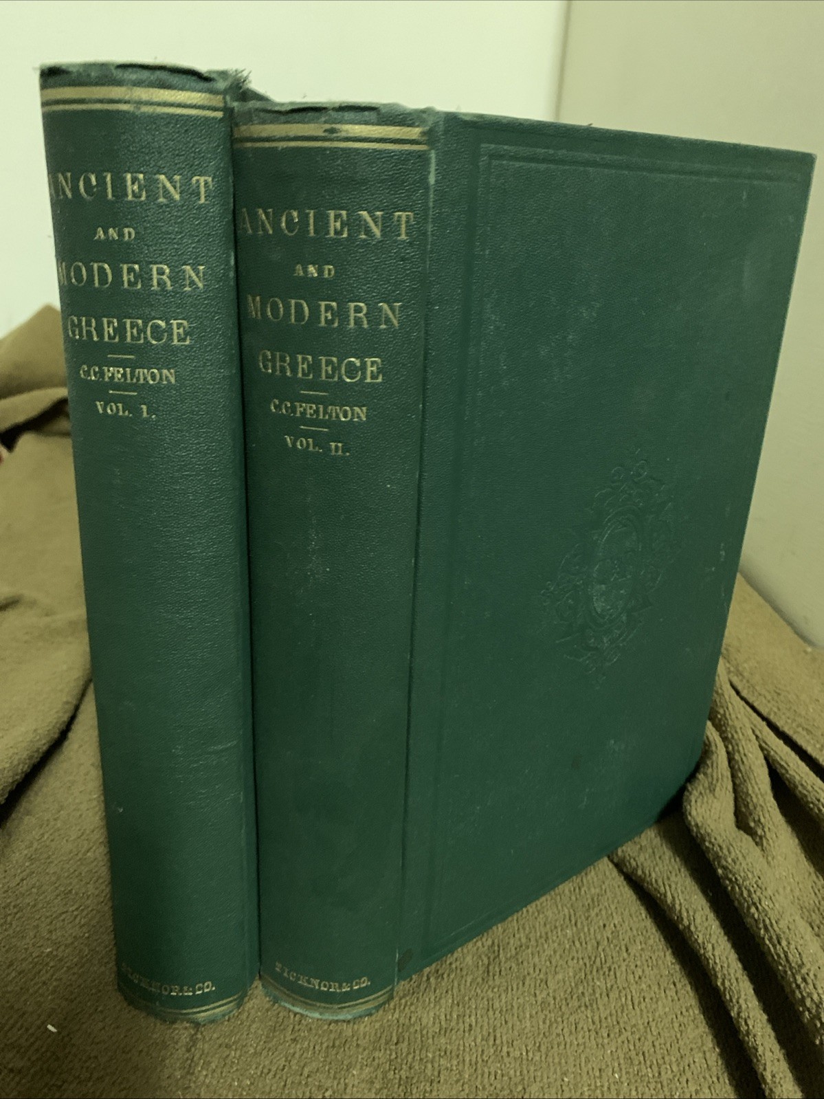 Ancient And Modern Greece C C Felton Lectures Vintage Smithsonian Harvard