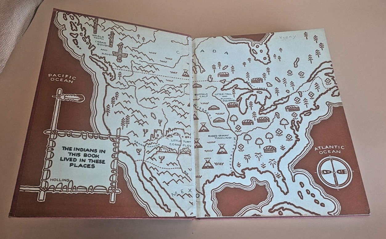 1935 The Book of Indians Holling C Holling HC Illustrated Native American DJ