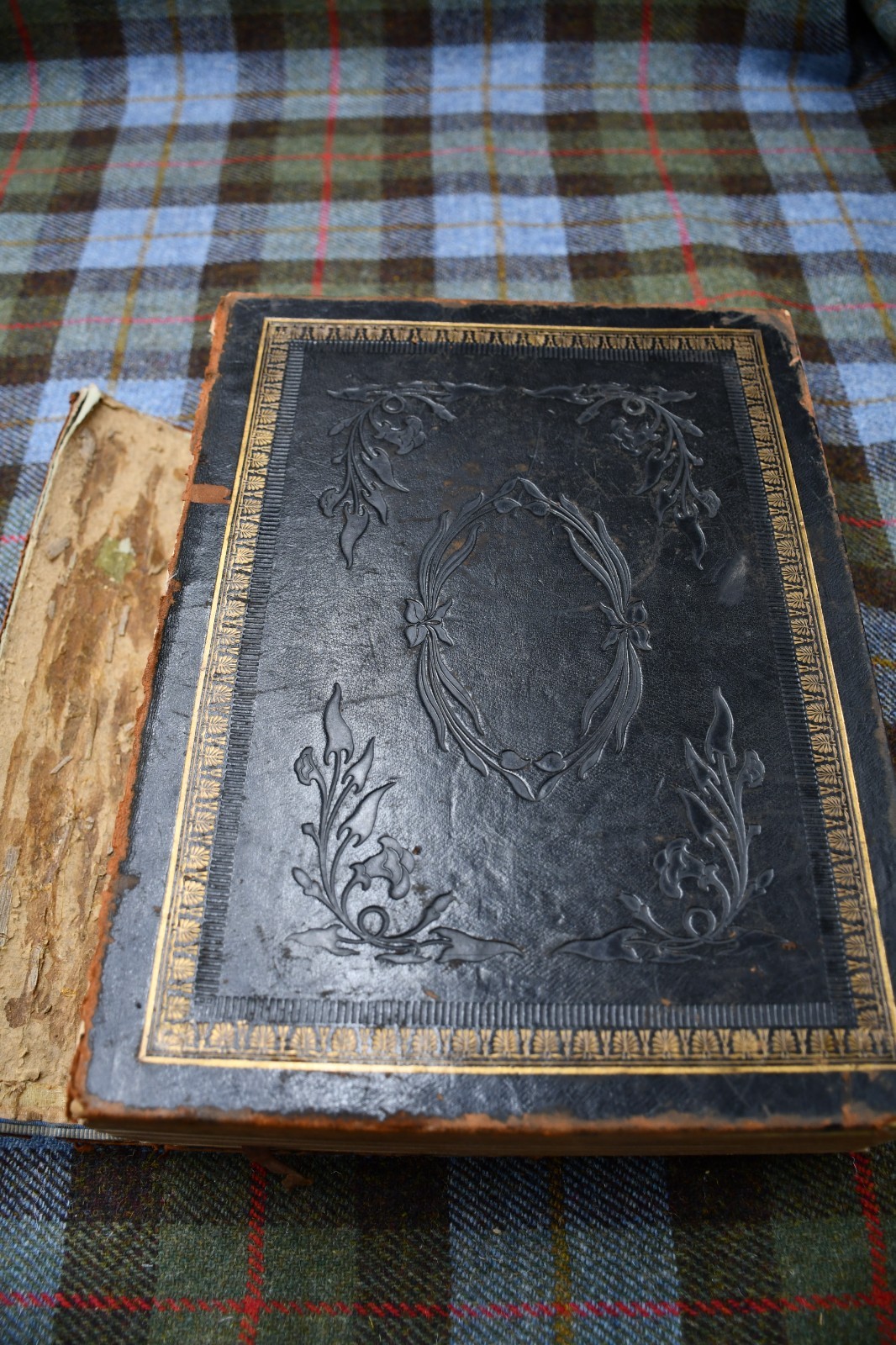 Vintage Holy Bible with Scott and Henry Commentaries, 1866
