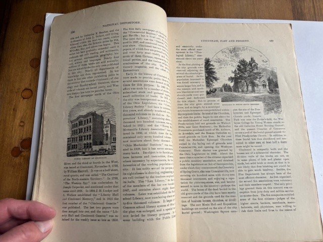 CINCINNATI PAST & PRESENT. Long article in Sept. 1879 NATIONAL REPOSITORY MAG
