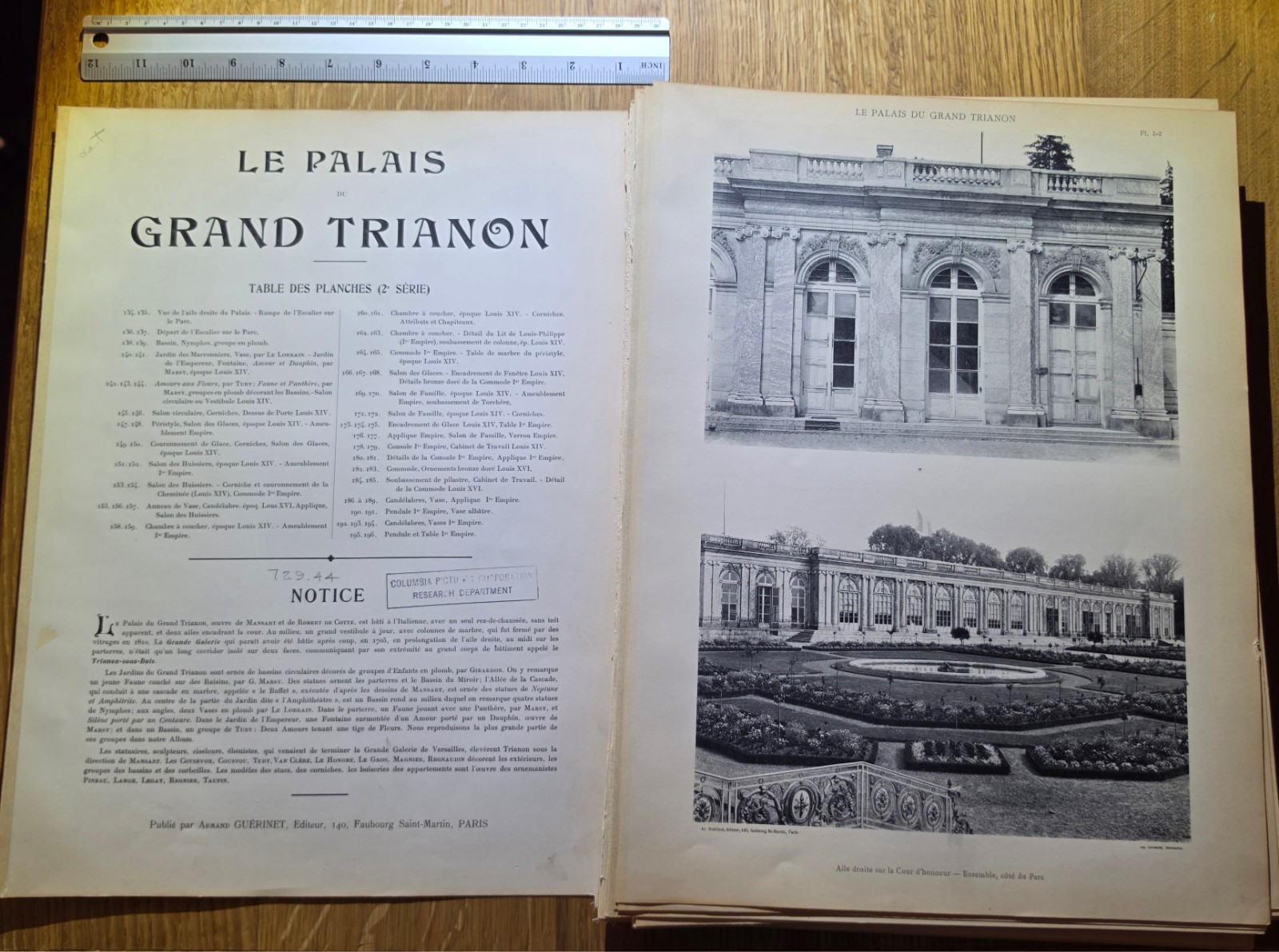 Le Palais Du Grand Trianon- French interiors, exteriors – A. Guerinet 196 Plates