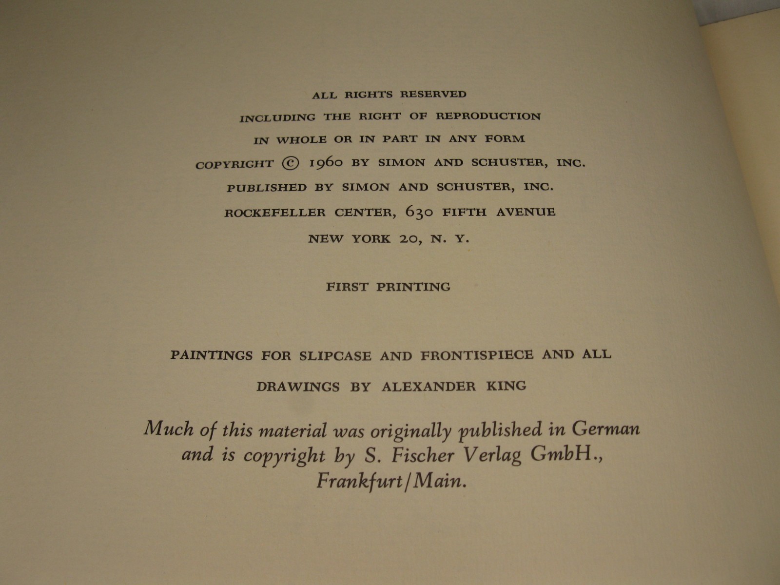 Alexander King Presents Peter Altenberg’s EVOCATIONS OF LOVE 1960 1st Print