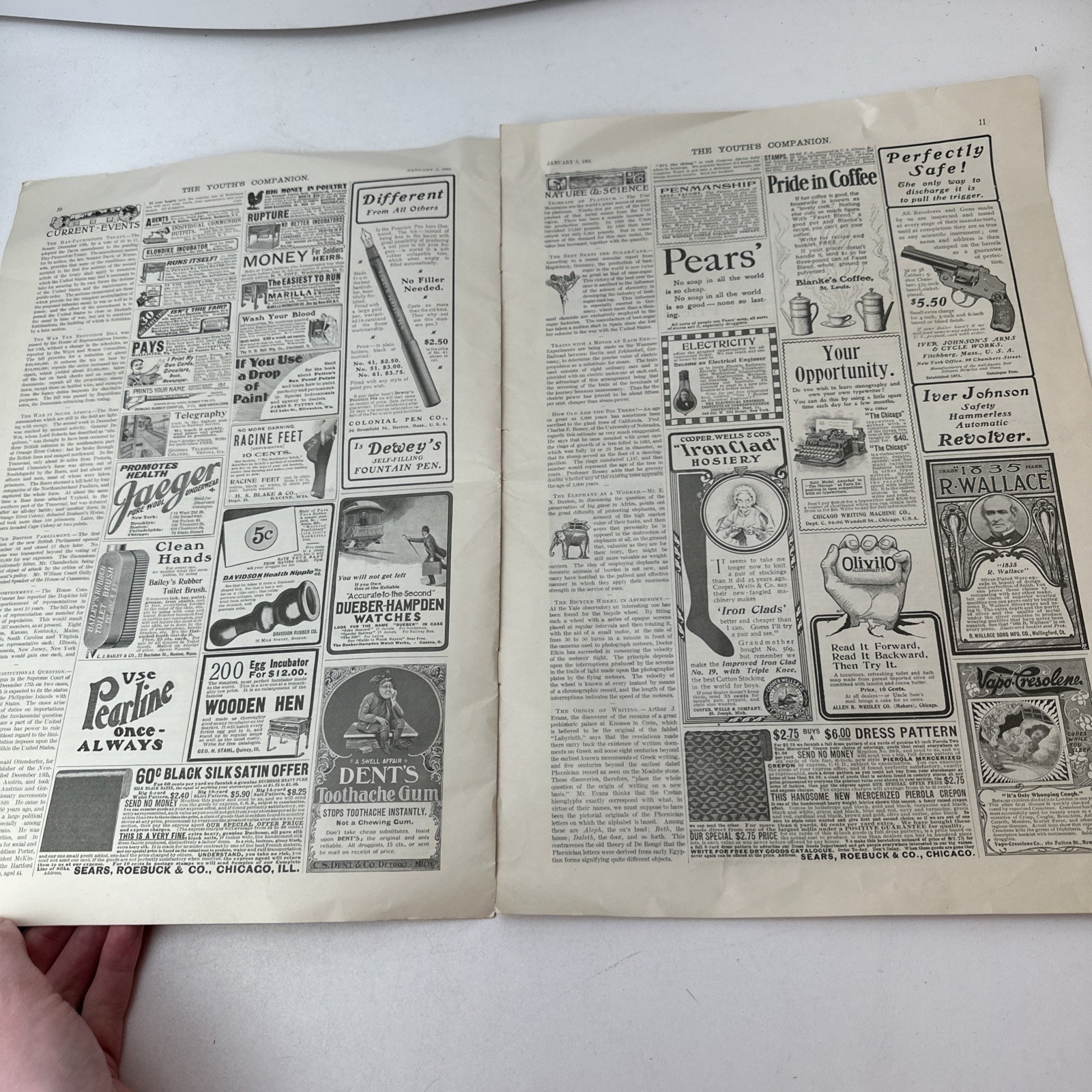 The Youth’s Companion July 4th 1895, New Year’s 1901 Lot of 5 Antique Magazines