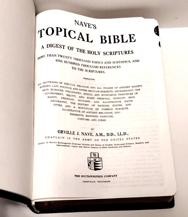 Bible Nave’s 1962 Indexed Topical A Digest Of The Holy Scriptures Gilded Vintage