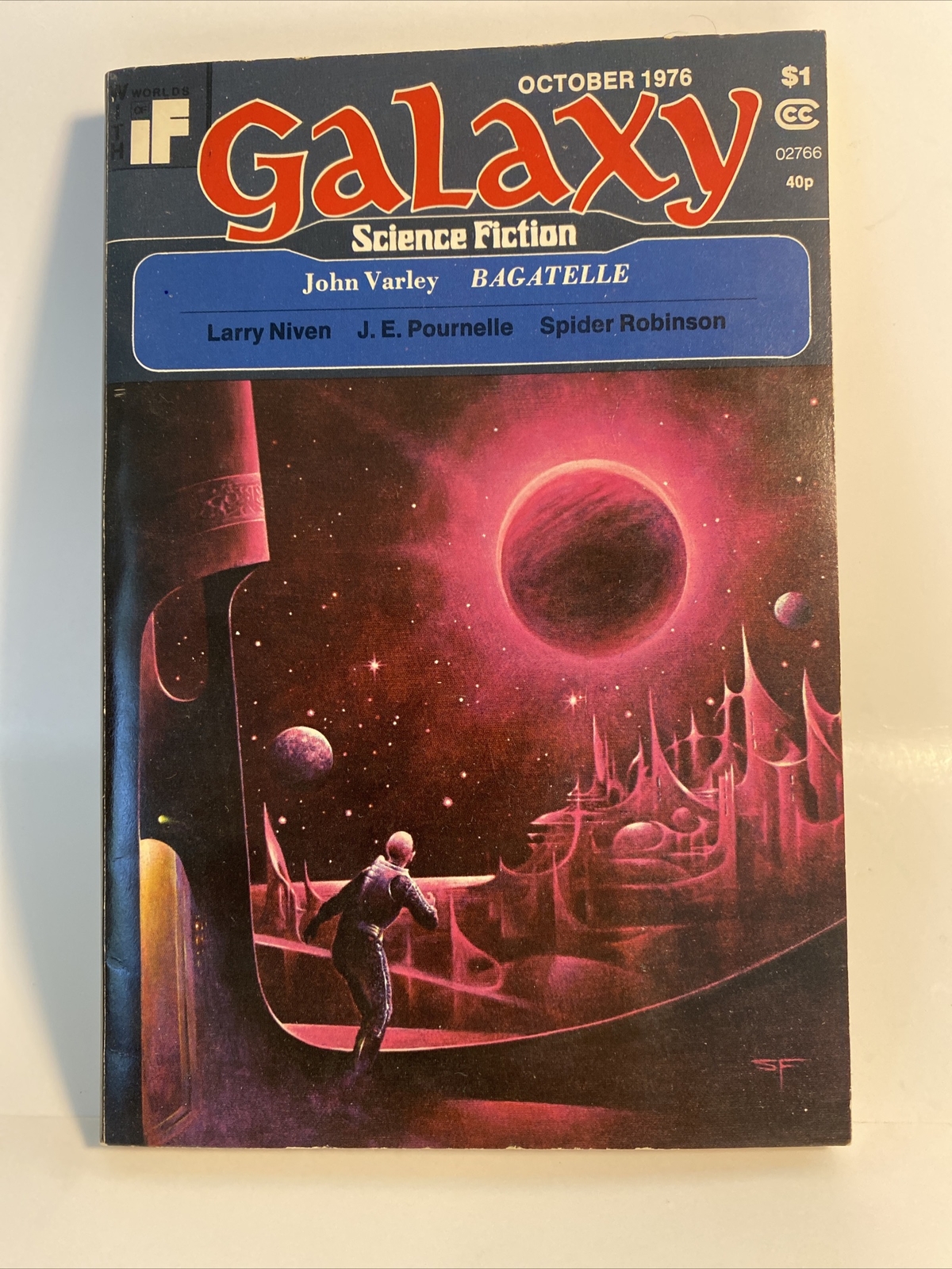oct 1975 vintage galaxy science fiction magazine If collab Bagatelle john Varley