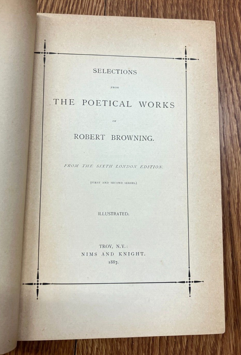 Robert Browning Poetry – 1887 Leather bound, gilded, illustrated -BEAUTIFUL Copy