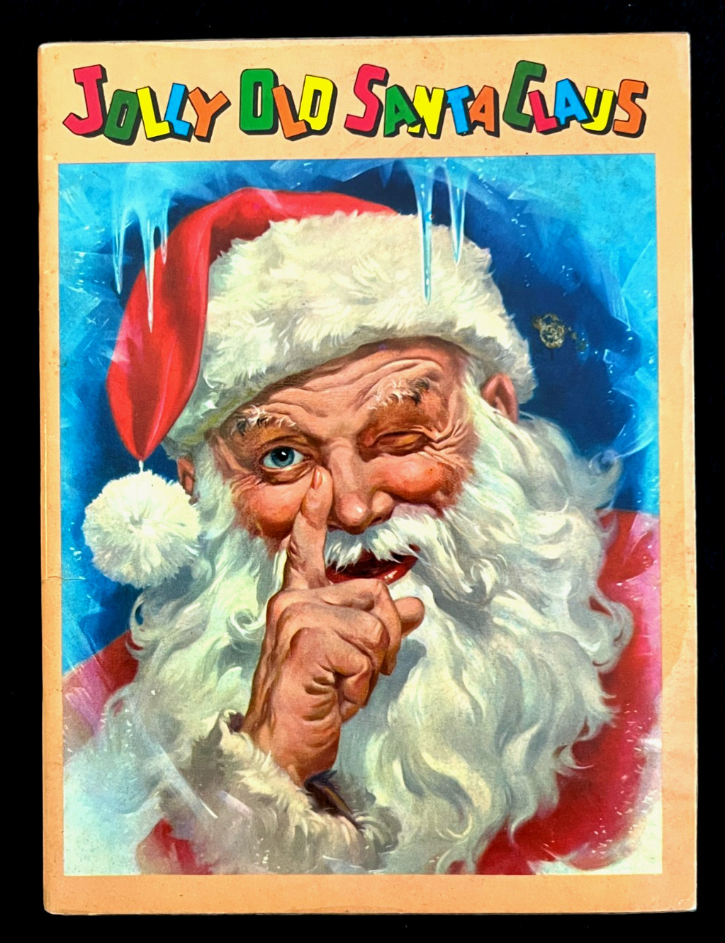 JOLLY OLD SANTA CLAUS ~ rare MINI childrens PB Ideals Pub, George Hinke, VG 1969