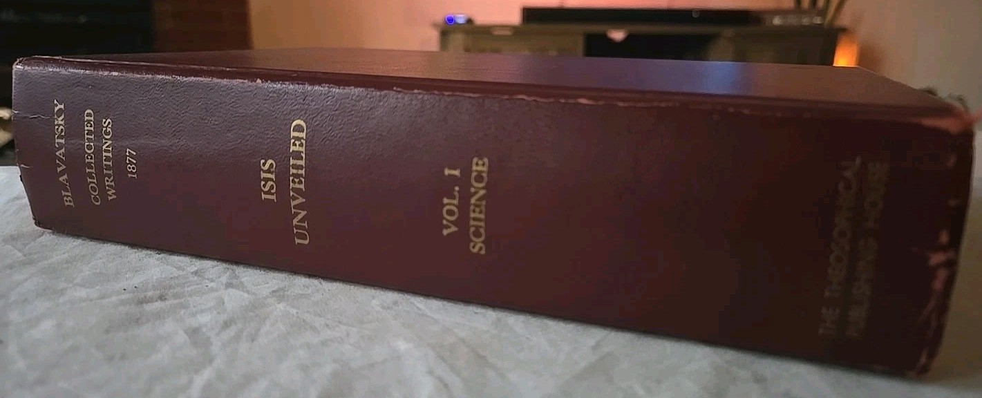 Isis Unveiled Volume 1 Science 1877 H P Blavatsky Theosophical Society 1972 Book