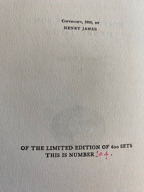 The Letters of William James vol. 1, 2 Limited Edition 1920 HCs Atlantic Monthly