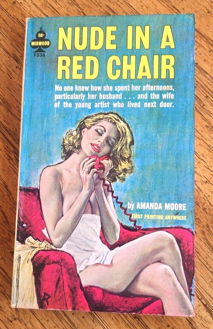 Nude in a Red Dress by Amanda Moore Midwood Sleaze # F336 – 1963 FN Rader cover.