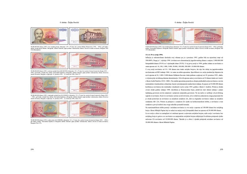 BOOK OF BANKNOTES OF EX YUGOSLAVIA (1918-2003) AND CROATIA (1991-2022)