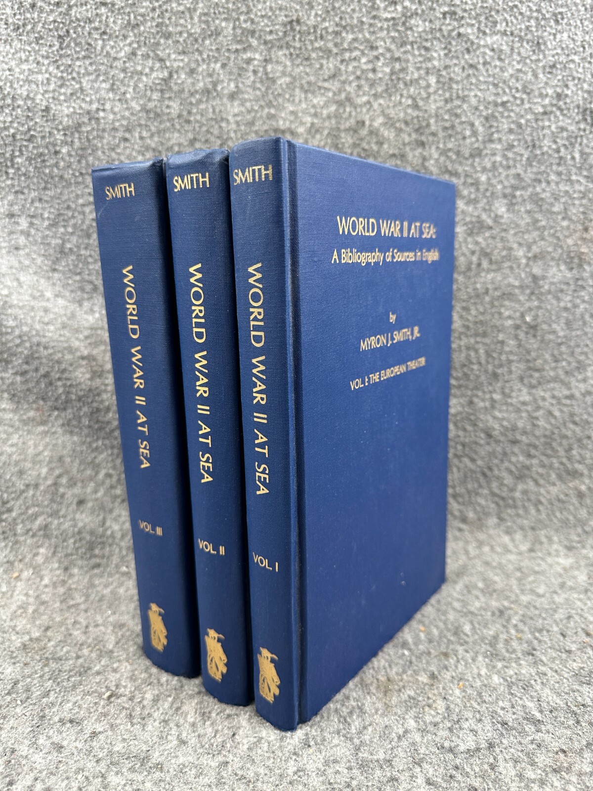 World War II at Sea A Bibliography by Myron J Smith / 3 Volumes 1st Edition 1976
