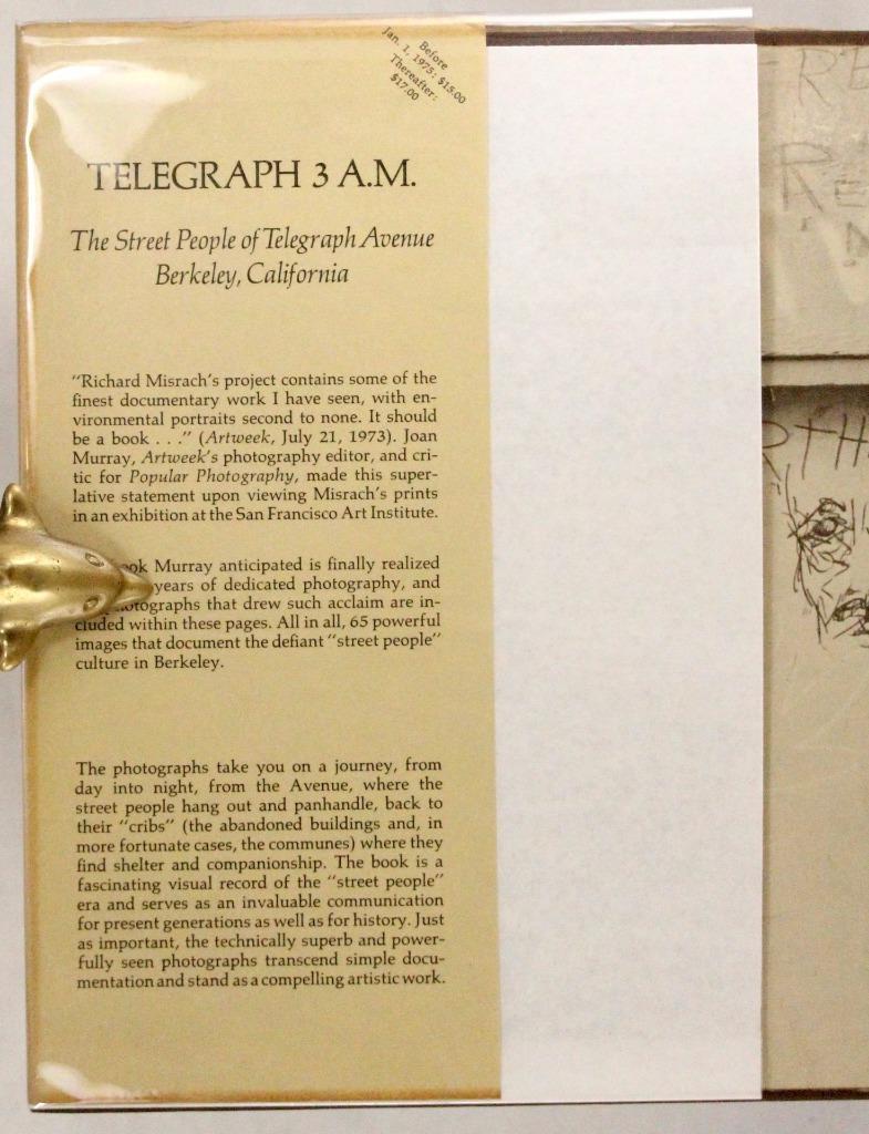 Signed Richard Misrach Telegraph 3 AM Street People Of Telegraph Ave Berkeley CA