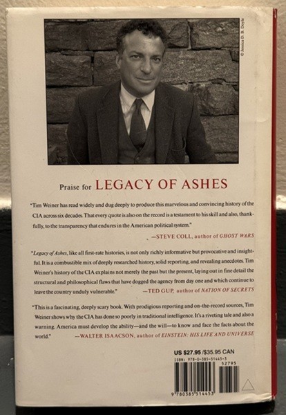 Legacy of Ashes: The History of the CIA, Signed by the Author – VG, Collectable