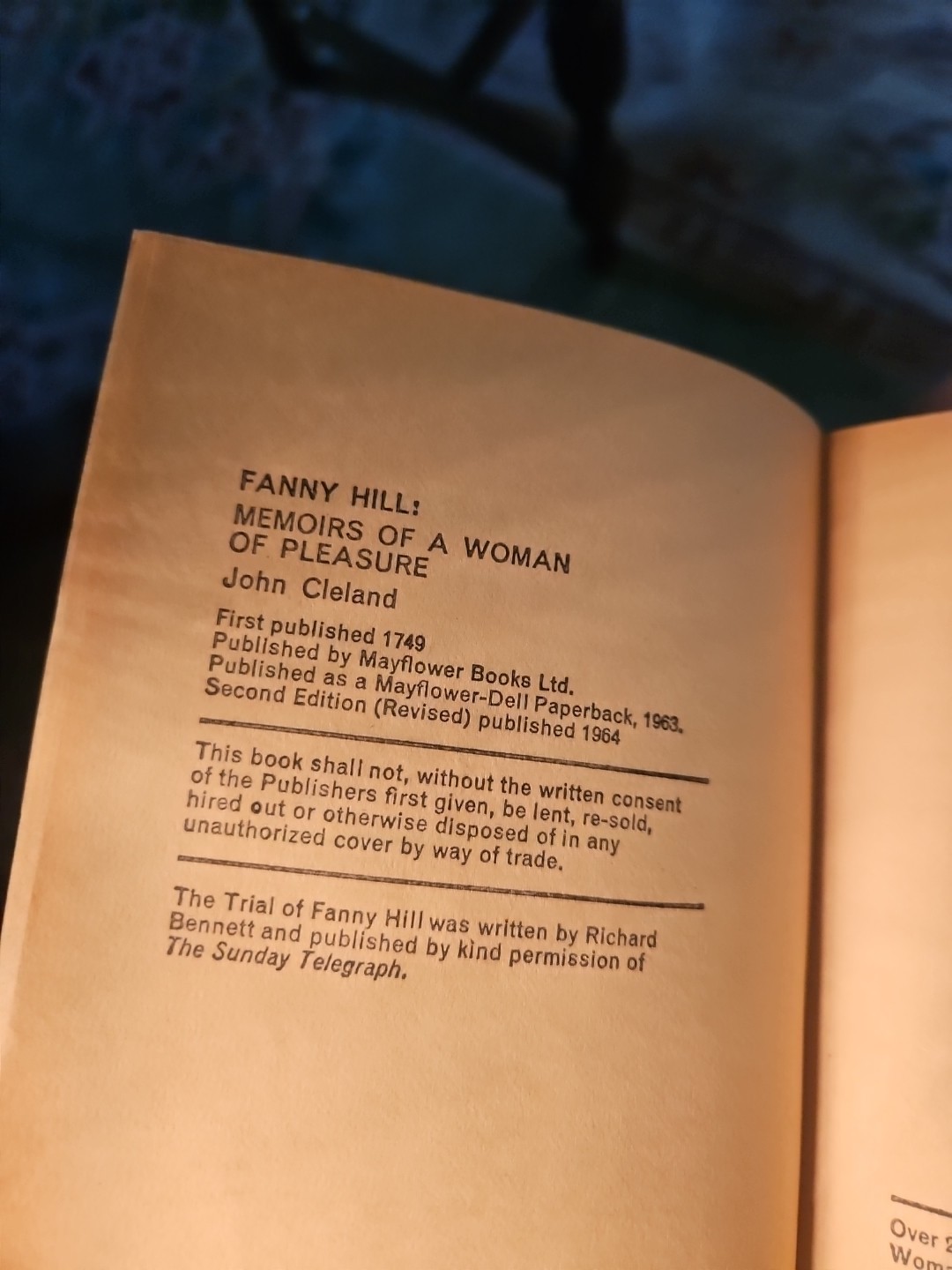 Fanny Hill Memoirs of a Woman of Pleasure John Cleland 1964 PB Good Cond