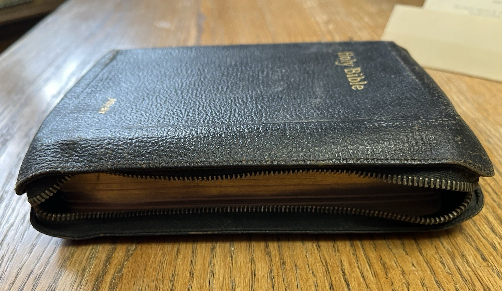 1940s Leather Bound Self Pronouncing Holy Bible King James J Winston Illustrated