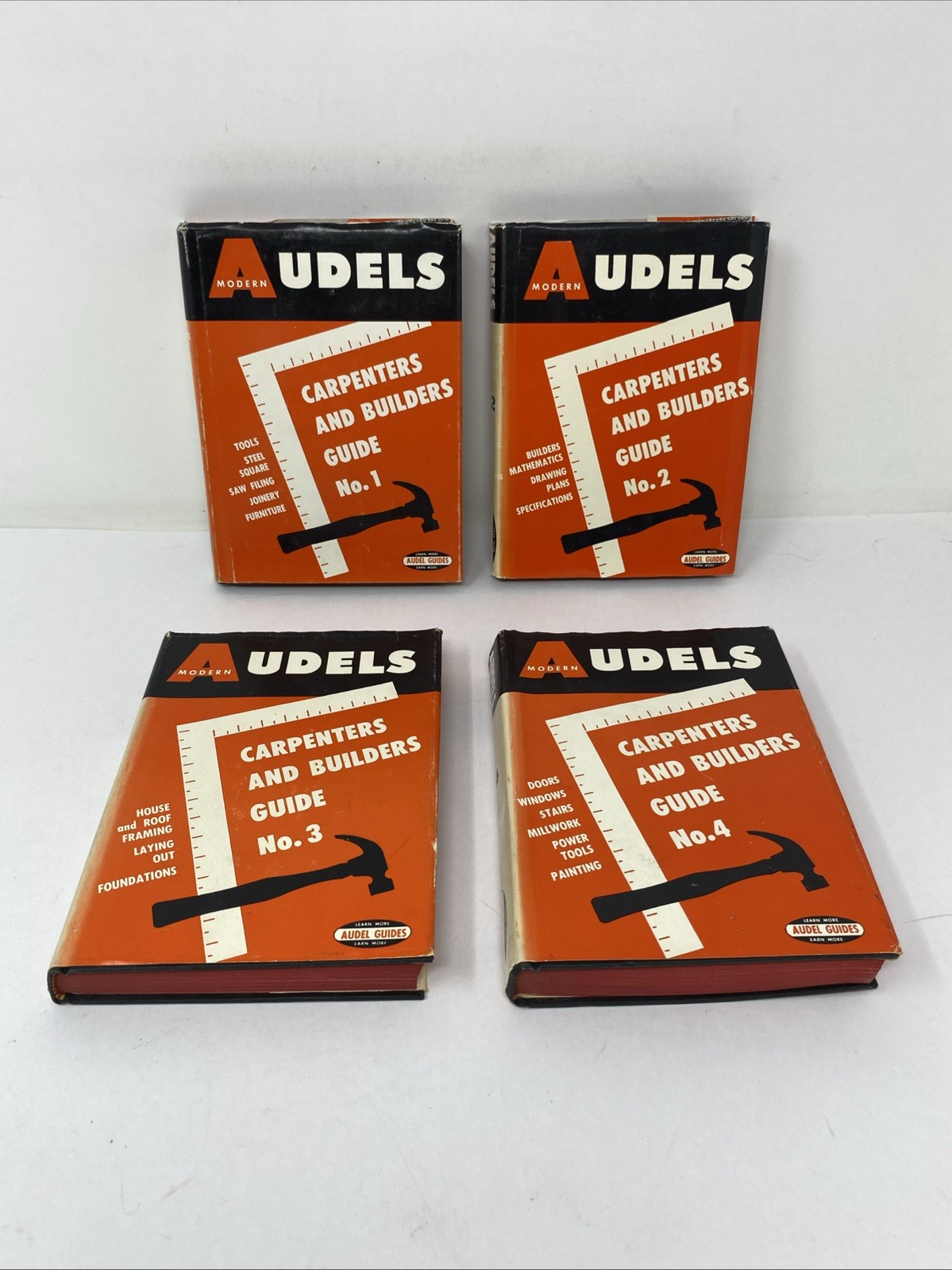 Audels Carpenters & Builders Guide Complete 4?Volume Set 1962 Hardcovers w/ DJs