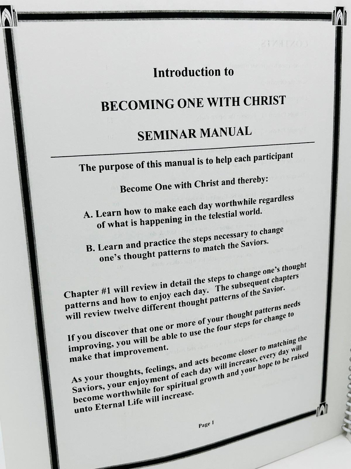 Becoming Spiritually Centered & Overcoming the World Seminar Manual – James Cox