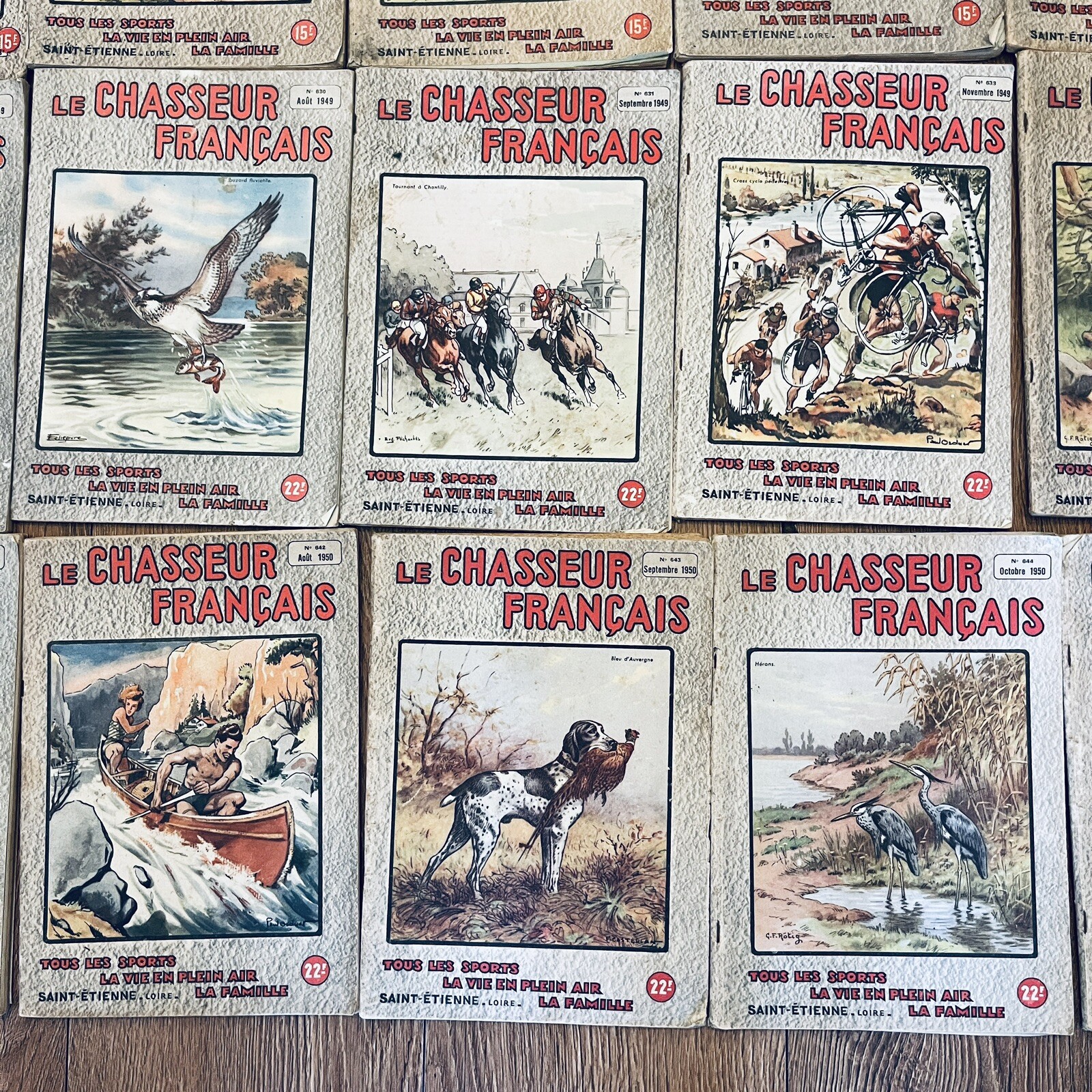 49 x Le Chasseur Français Magazines 1938-1951 WW2 French Hunting Sporting Bundle