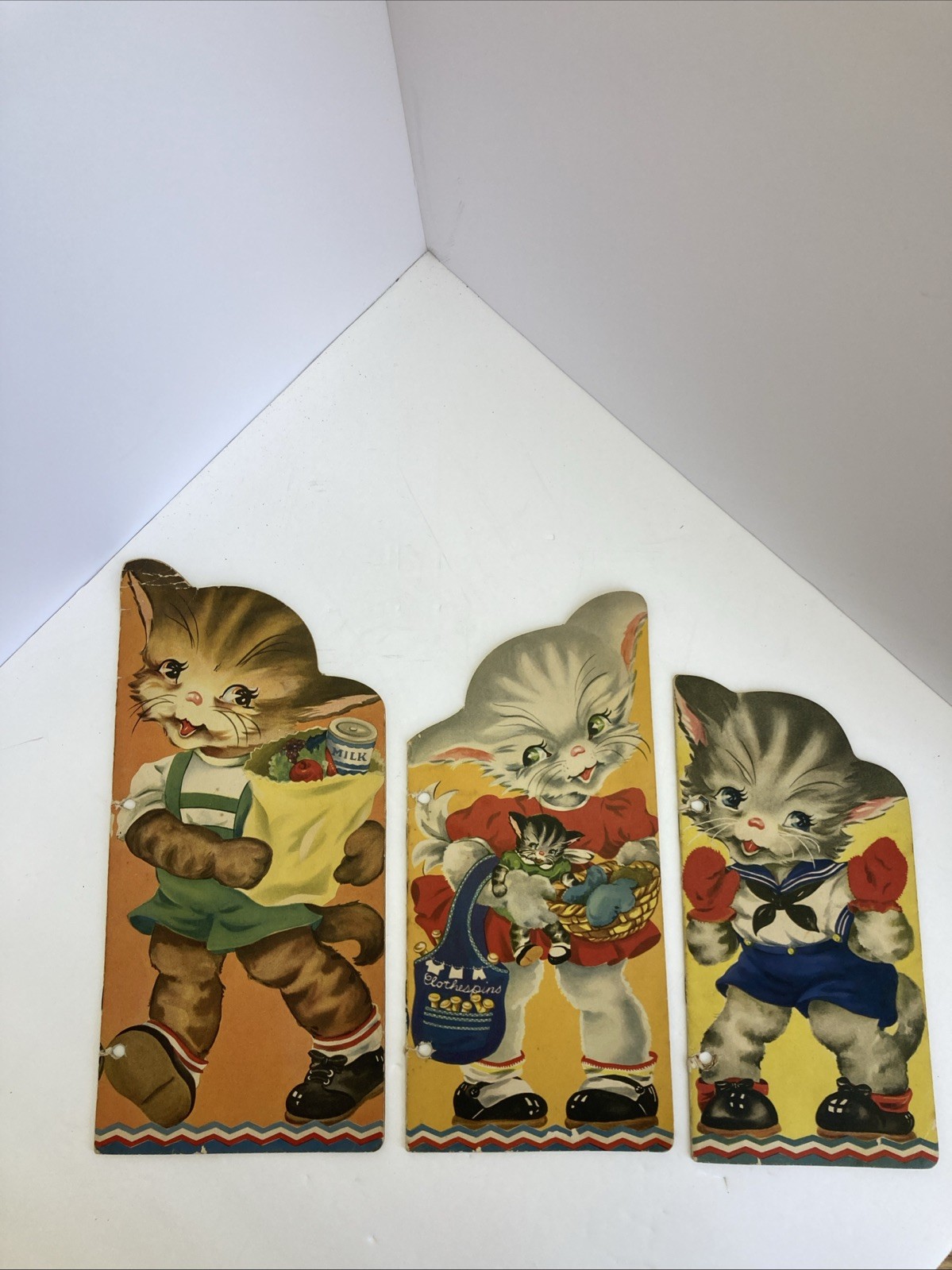 Vintage Muddy Kitten, Fluffy Kitten, And Puffy Kitten Books- Set Of 3