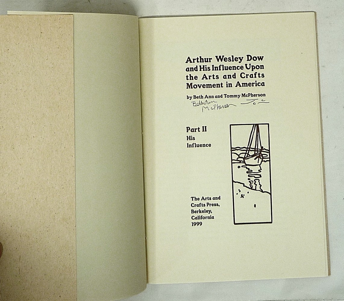 1999 Author Signed Arthur Wesley Dow Arts & Crafts Movement Two Books Portfolio