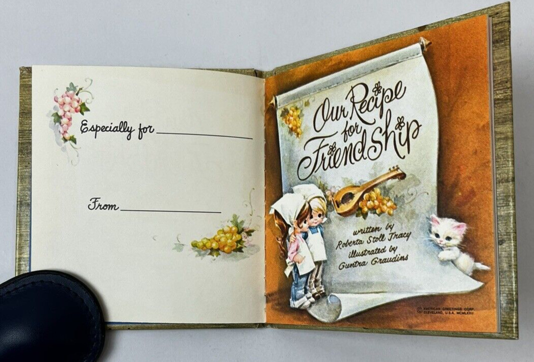 Our Recipe for Friendship Roberta Stoll Tracey American Greetings Mini Book