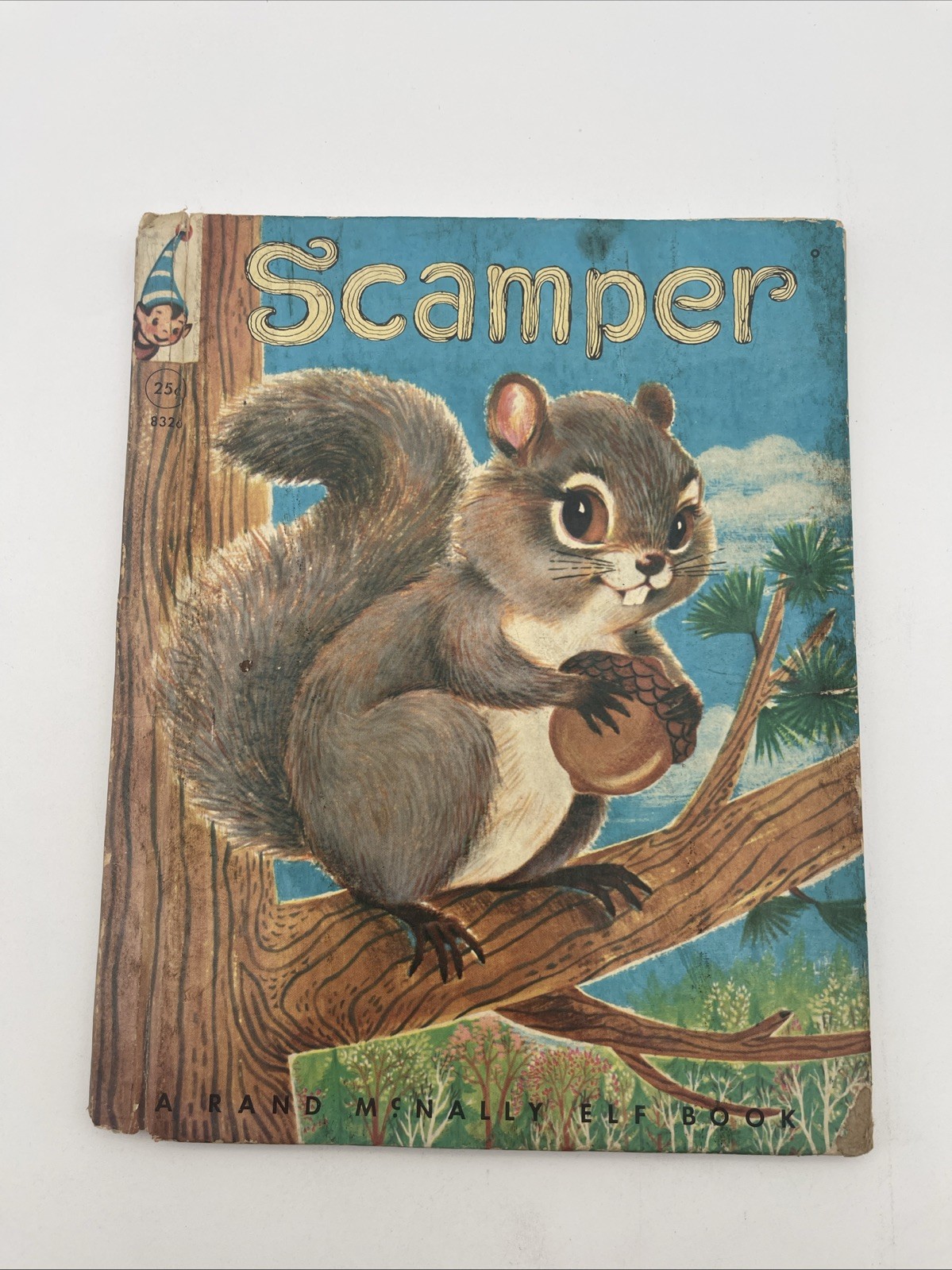 Vintage Children’s Elf Book Scamper 1961 Marjorie Barrows Squirrel Rand McNally