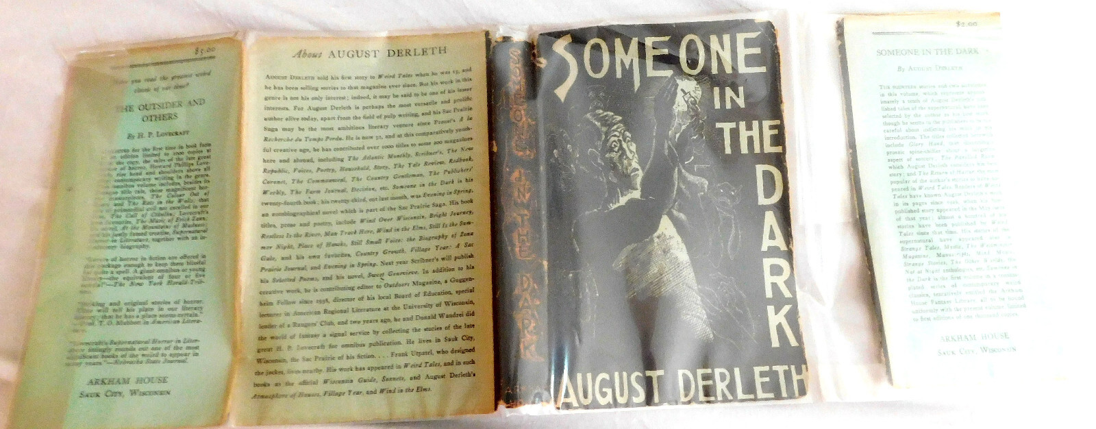SOMEONE IN THE DARK by August Derleth 1st Ed. 1941