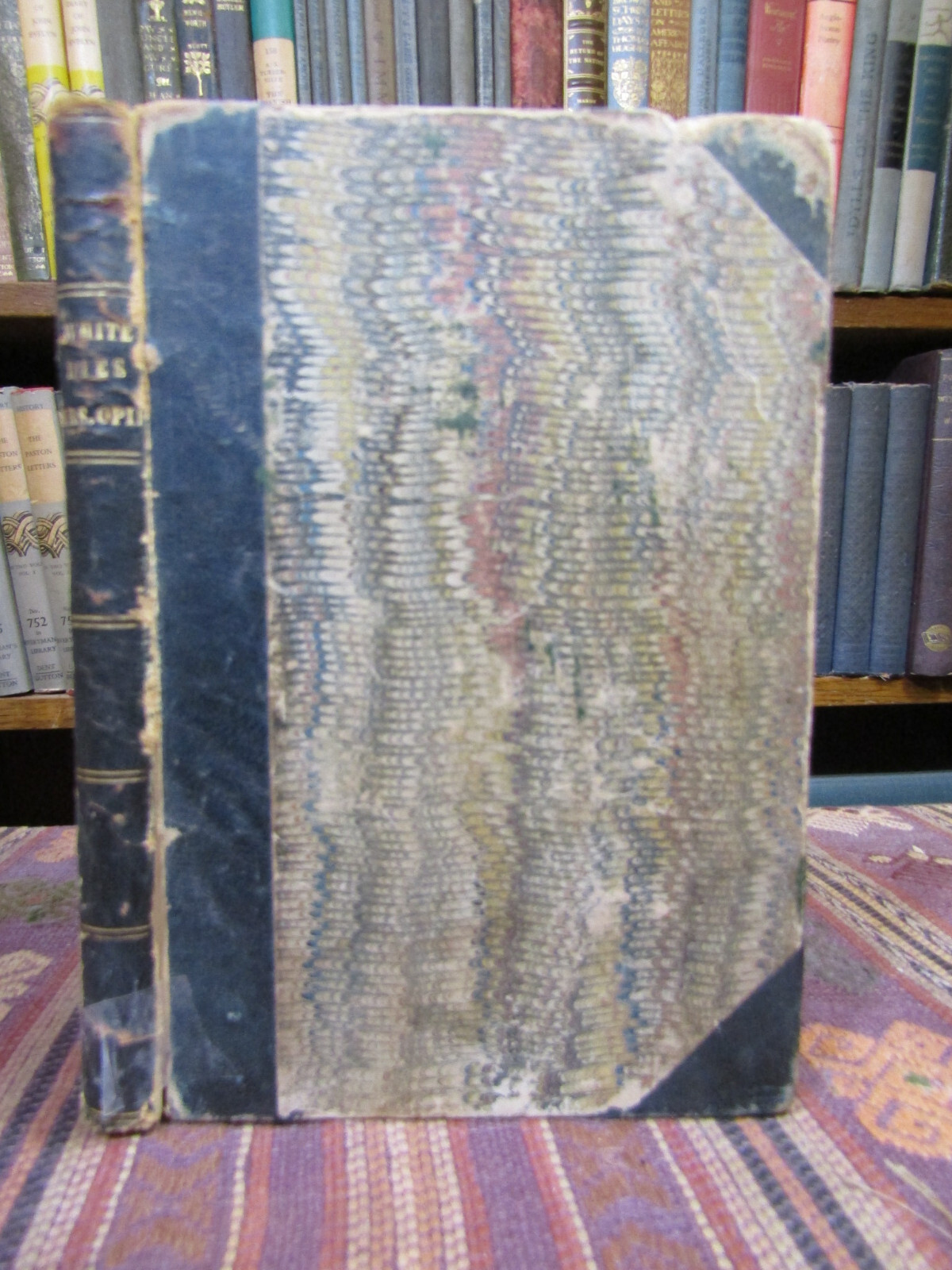 1845 Miss Opie WHITE LIES, A TALE & THE JOURNEY TO LONDON Rare Old Leather Book