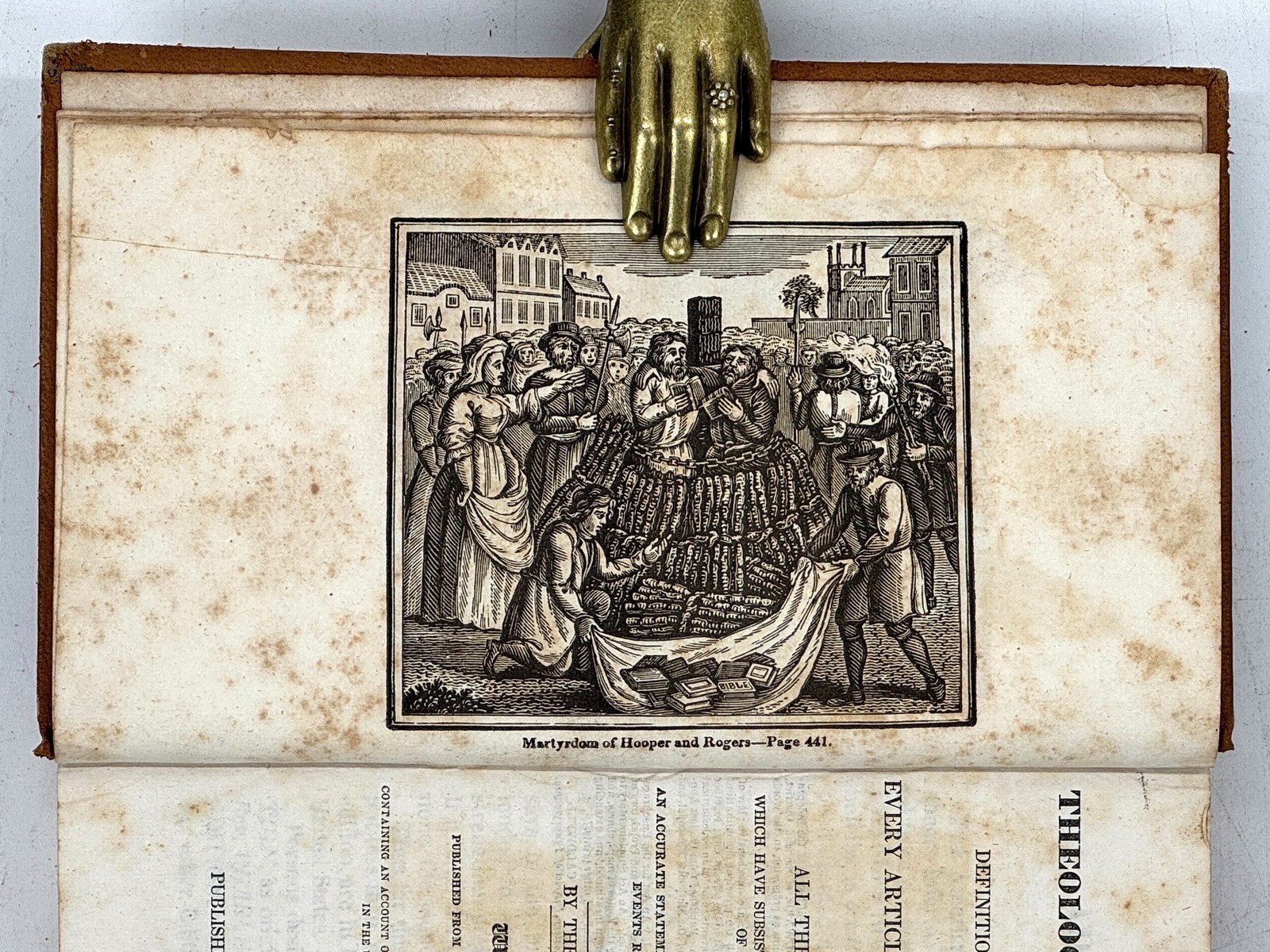 1831 A Theological Dictionary. With Plates of Martyrs. Woodward’s New Edition.