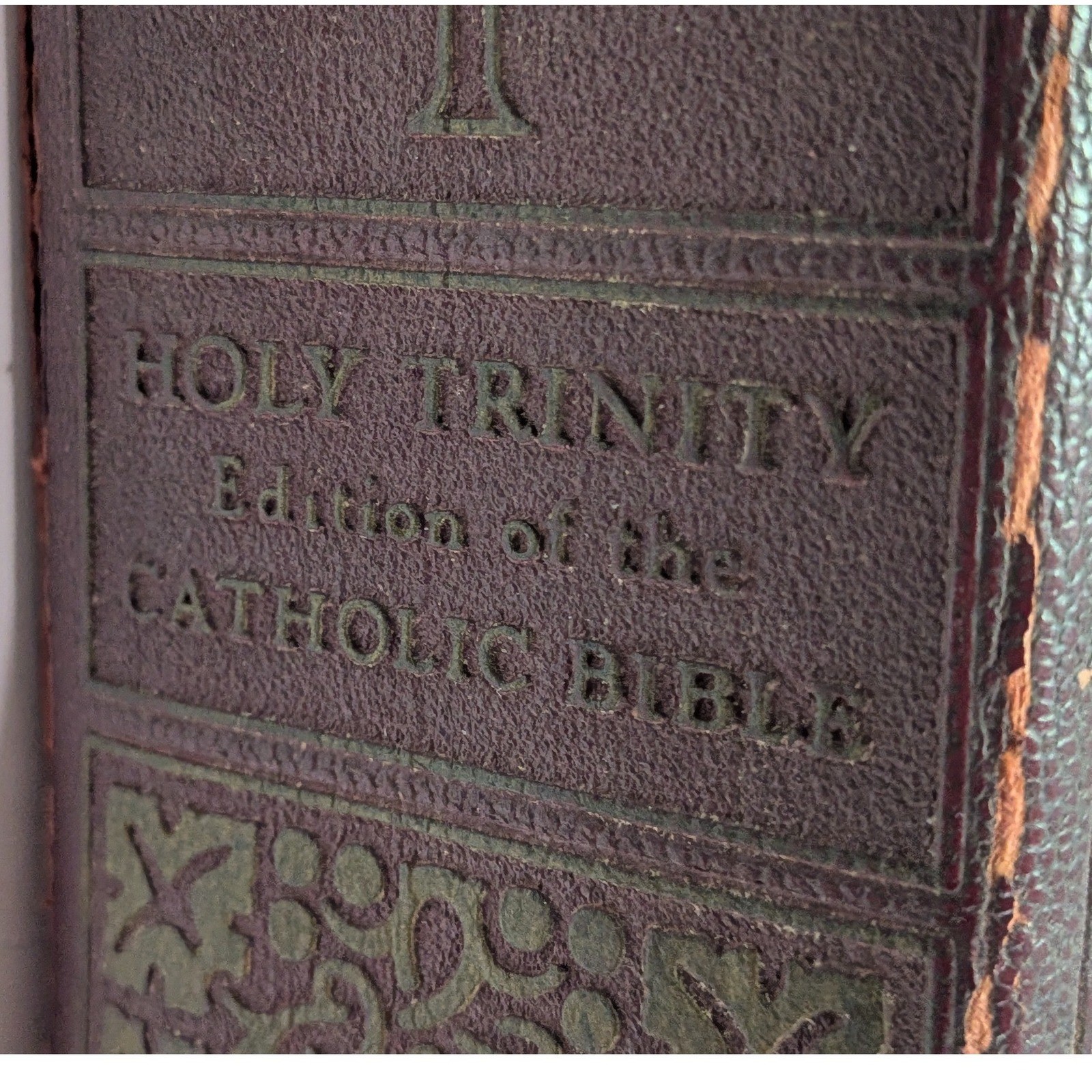 The Catholic Press Holy Trinity Edition Bible 1951 Burgundy Gold Gilt Fair