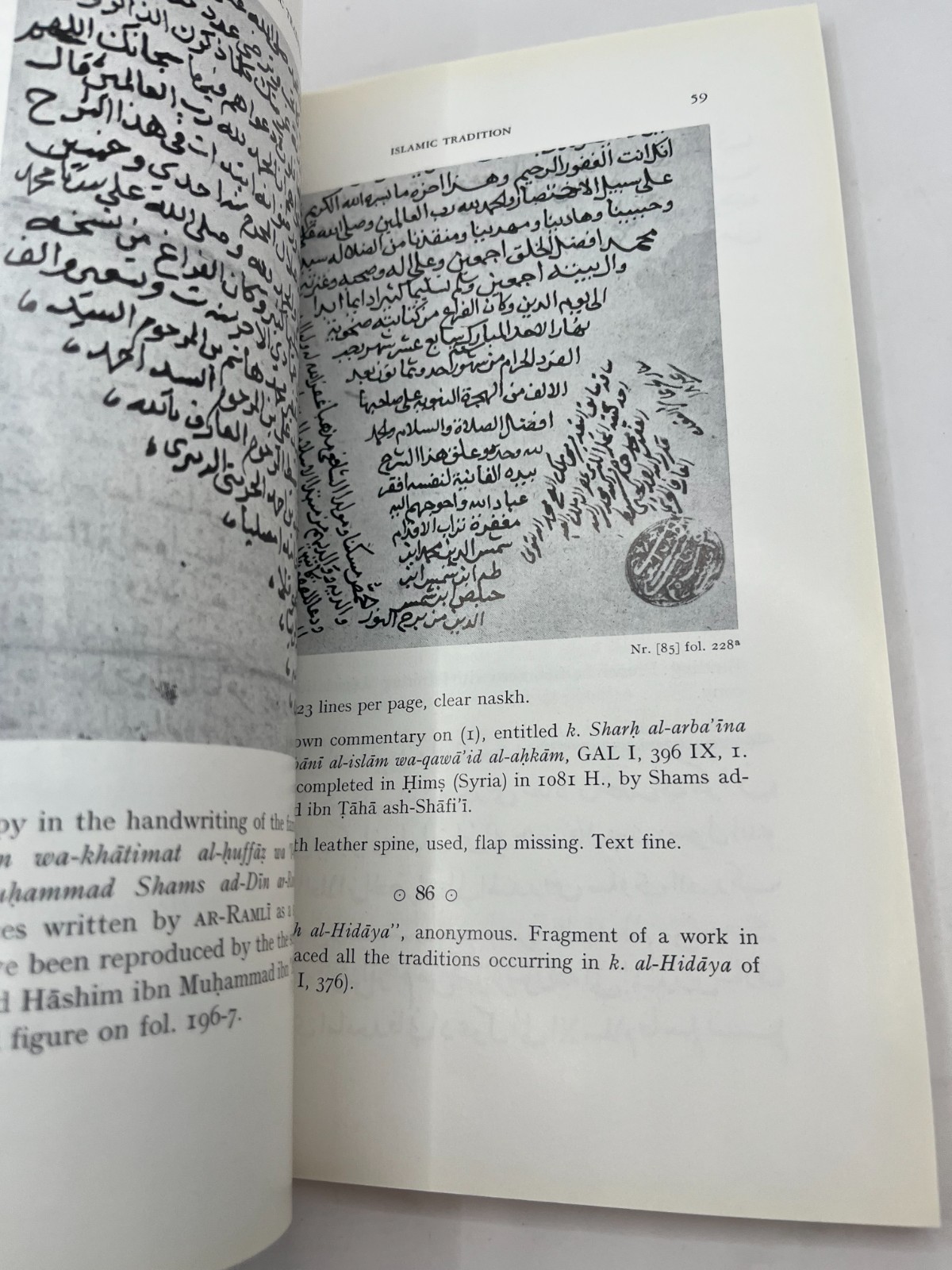 ARABIC MANUSCRIPTS ~ Descriptive Catalogue, E.J. Brill, price list Islam Arab