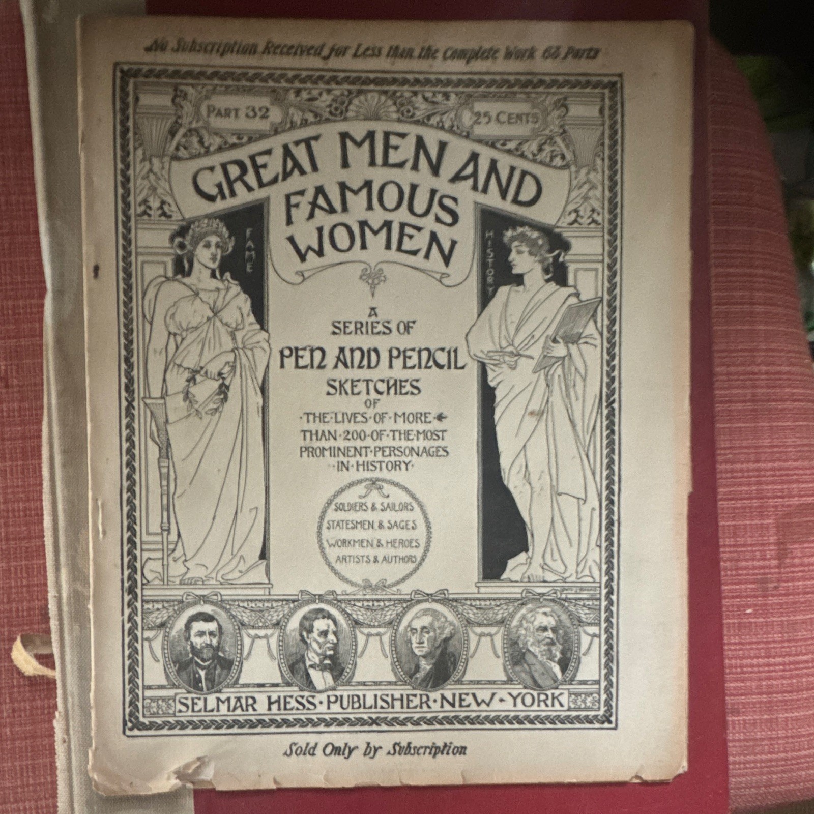 Great Men and Famous Women Part 32 Softcover Illus Selmar Hess New York