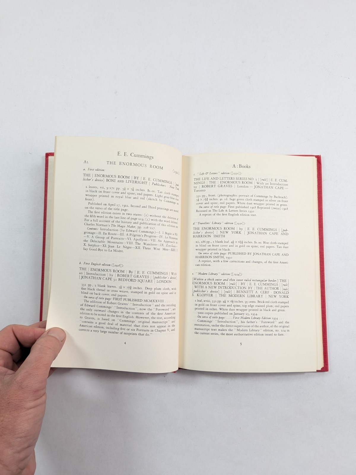 E.E. Cummings A Bibliography by George J. Firmage 1974 Hardcover Greenwood