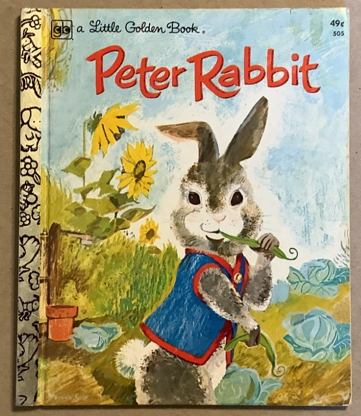VG 1975 HC Little Golden 9th Print Peter Rabbit Beatrix Potter A Saviozzi