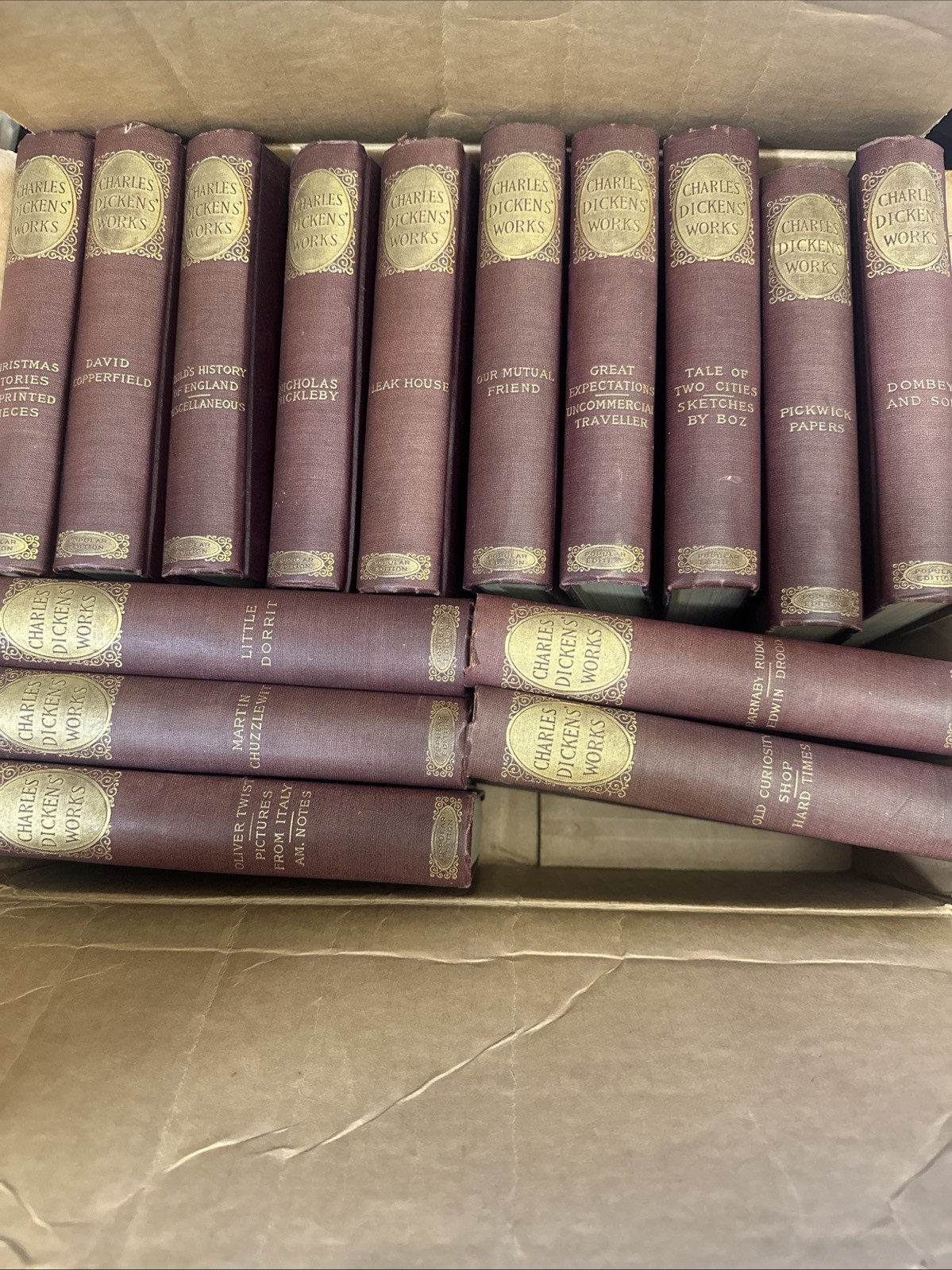 Charles Dickens International Book Company 1890-1905 15 Volumes Illus F Barnard