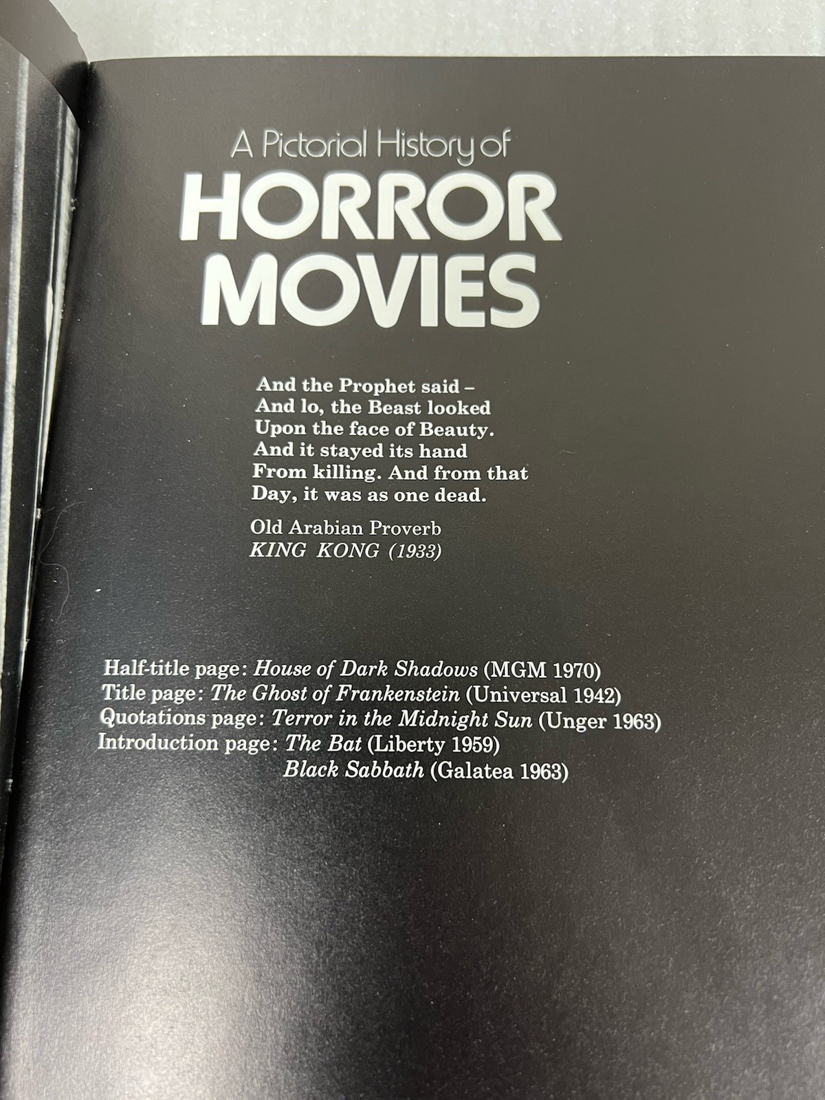 A Pictorial History of Horror Movies 1983 Hardcover Book Denis Gifford