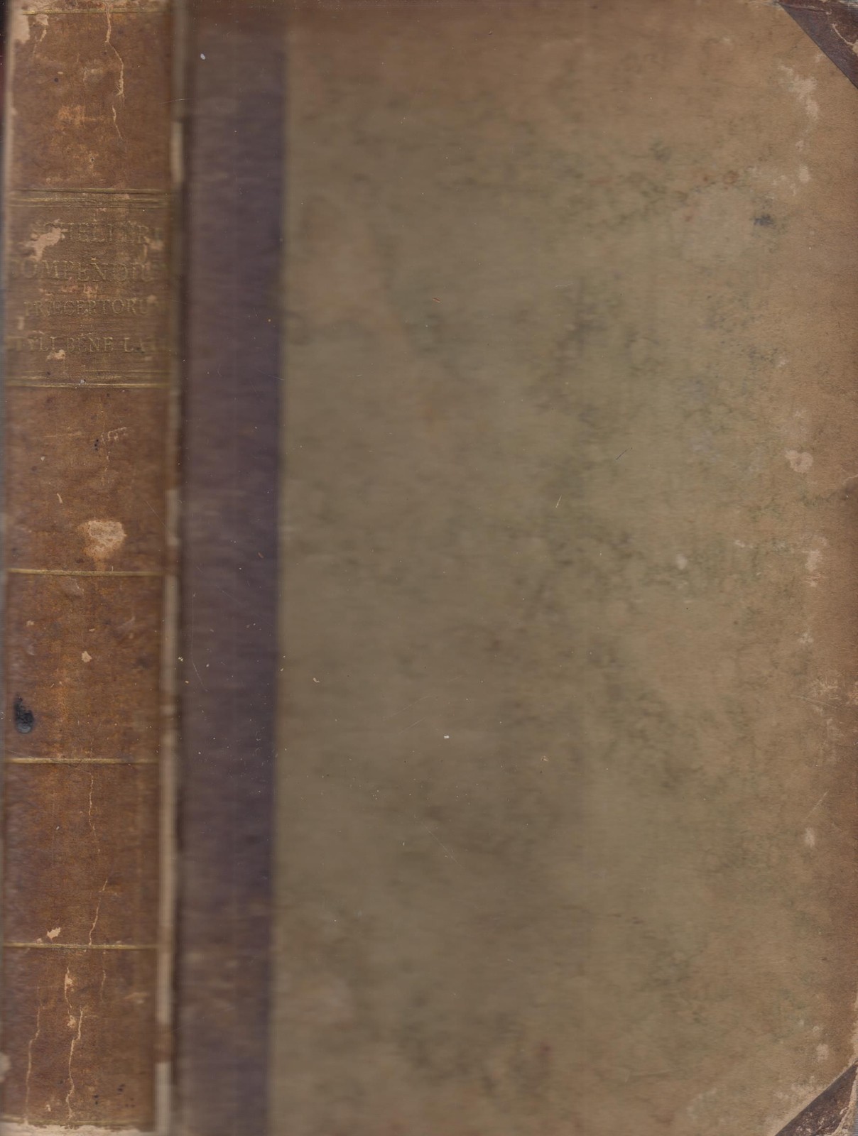 Book: Imm. Io. Gerh. Schelleri Compendium. Scheller, I. J. G., ca. 1785, Fritsch
