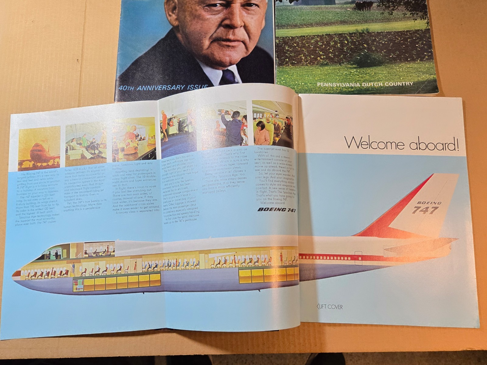 Lot of 4 Vintage United Air Lines „Mainliner“ Magazine 1966-1970 Good Cond.
