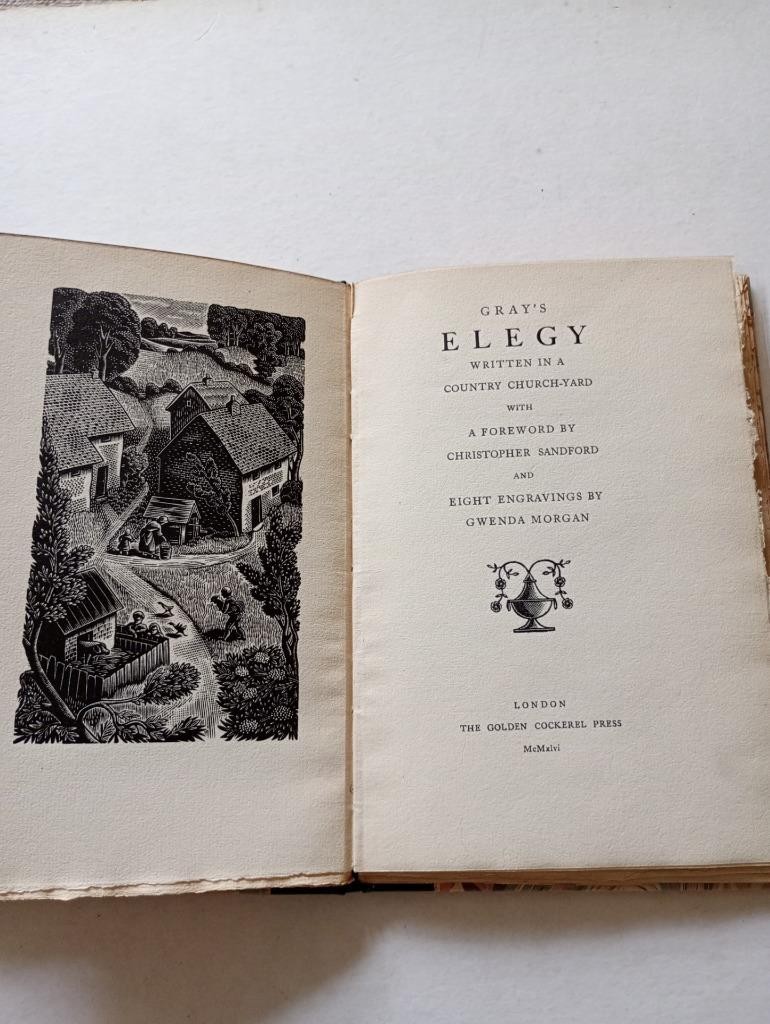 GRAY’S ELEGY Golden Cockerel Press Ltd ed 1946 Gwenda Morgan wood engravings