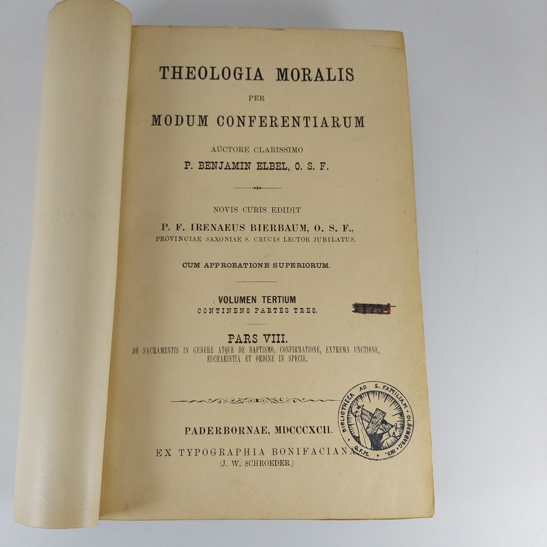 Theologia Moralis Per Modum Conferentiarum. Volumen Tertium Pars VIII – X 1892