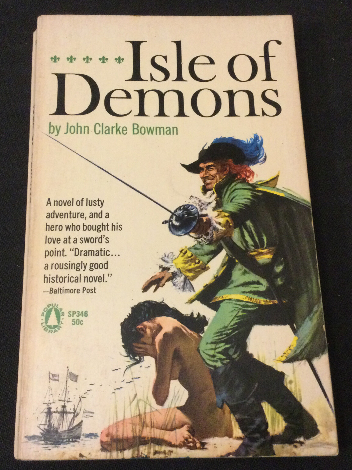 Isle of Demons by John Clarke Bowman – 1953 PB (Popular Library SP346) – VG!!