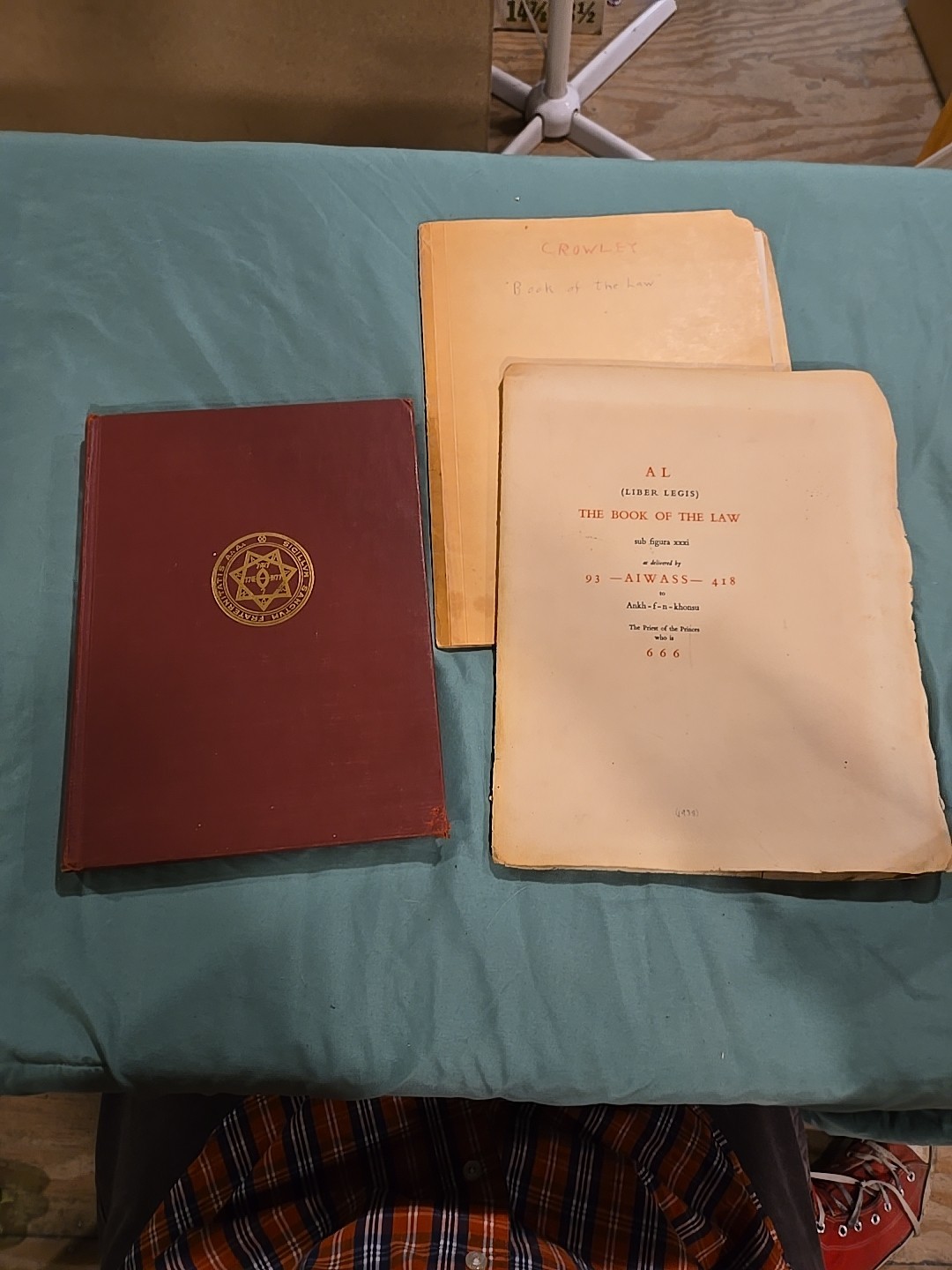 1936, 1st Ed, THE EQUINOX OF THE GODS, w/ Book of the Law & letter by A. CROWLEY