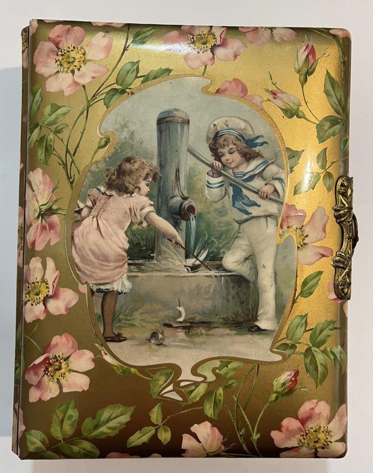 Antique Hard Cover Photobook – Beautiful Print Cover (2 children) – 16 pages