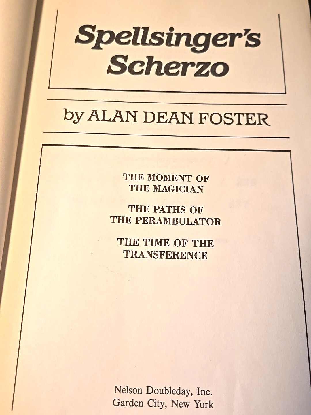 Alan Dean Foster Spellsinger’s Scherzo Book Club Edition