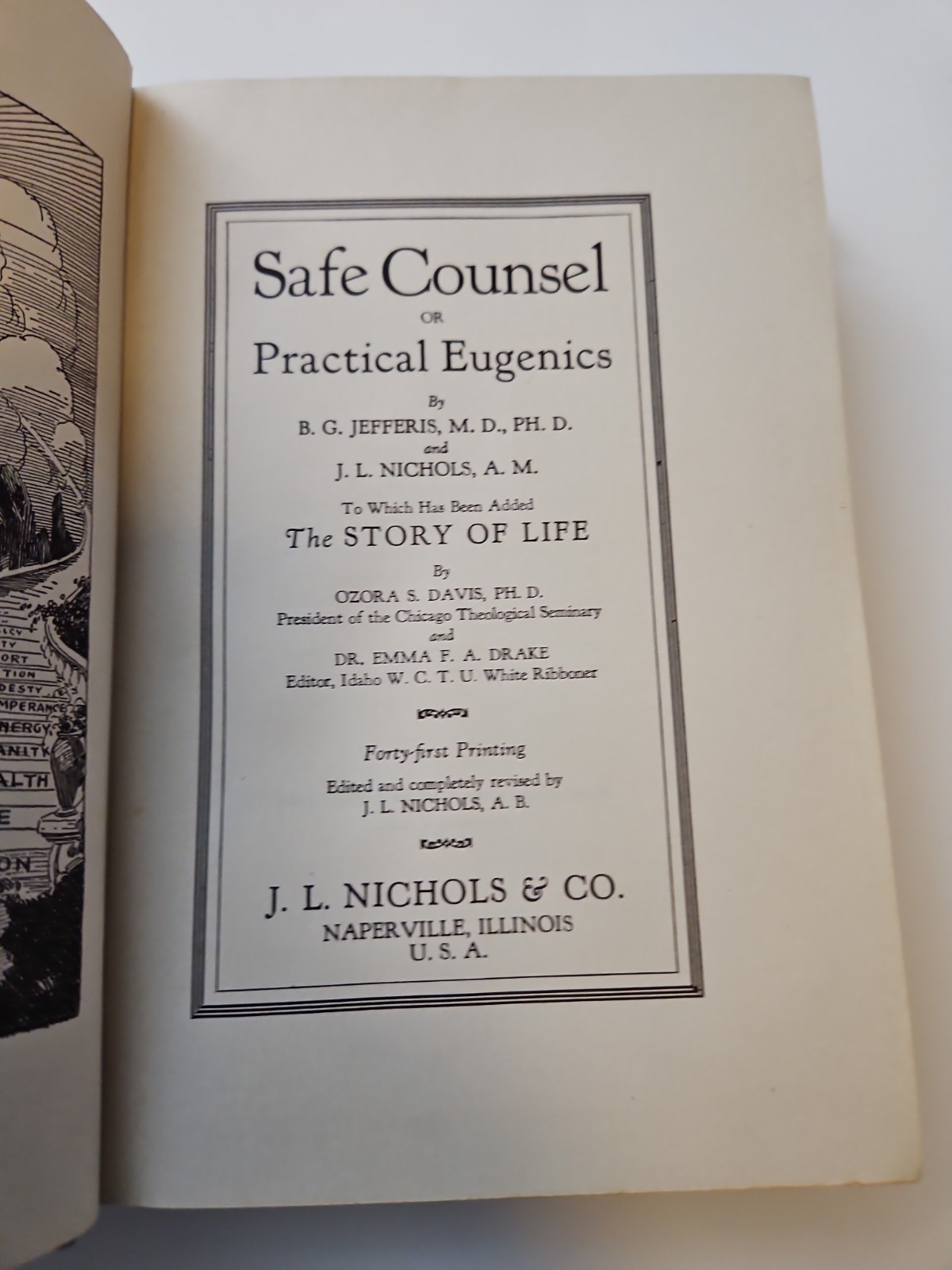 1934 „Safe Counsel“ or Practical Eugenics by Jefferis & Nichols – HC