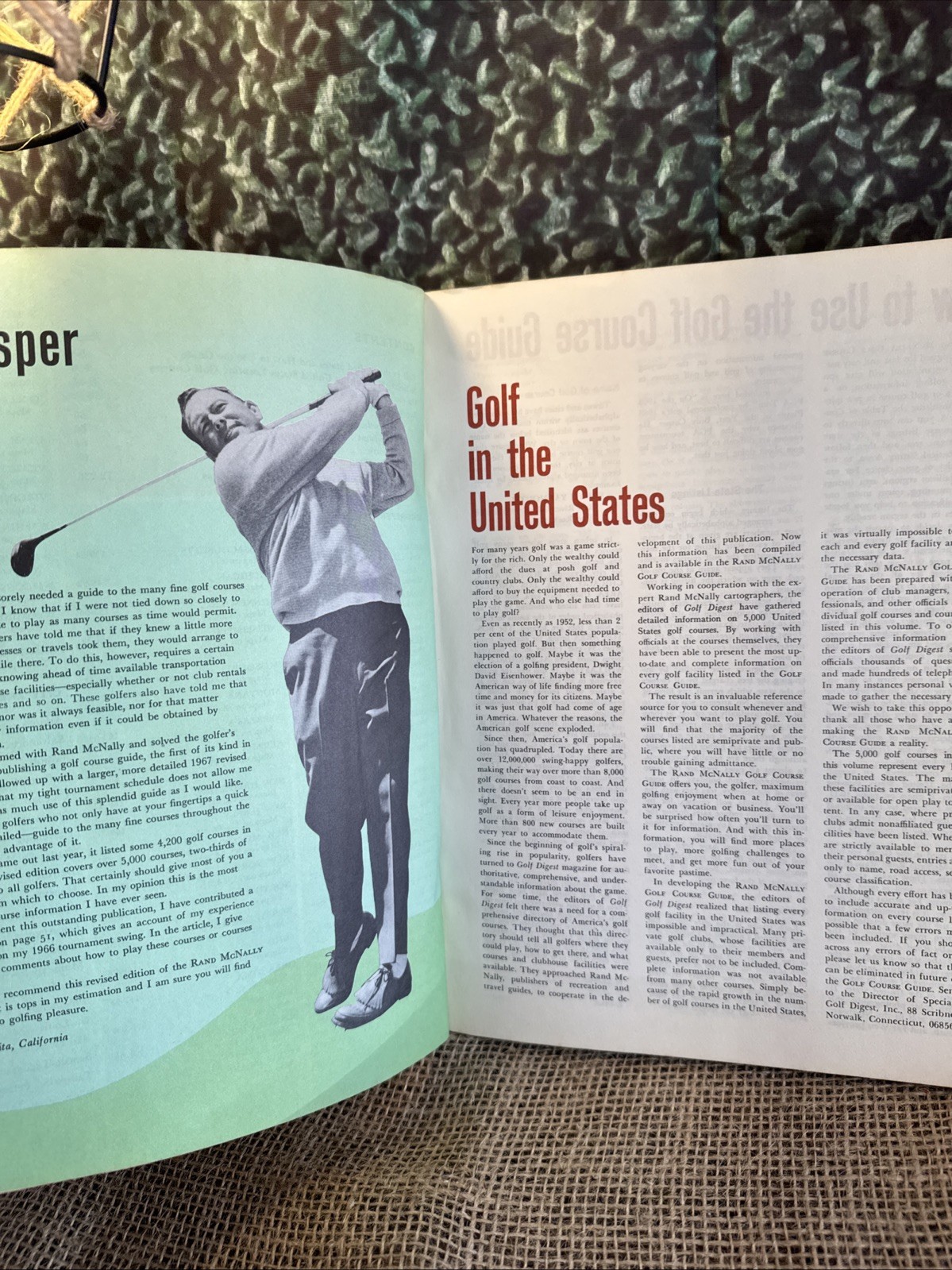 Rand McNally Golf Course Guide 1967 Golf Digest Vintage Collectible