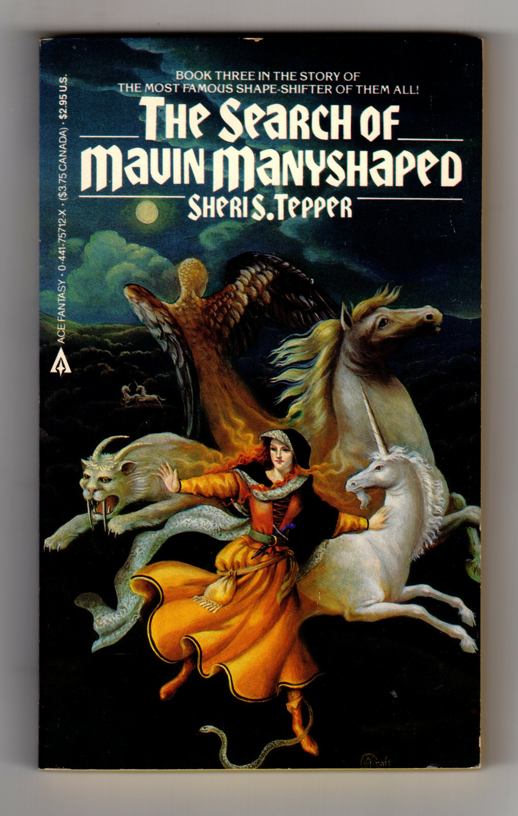 Sheri S.Tepper THE SEARCH OF MAVIN MANYSHAPED First edition 1985 Paperback Fine