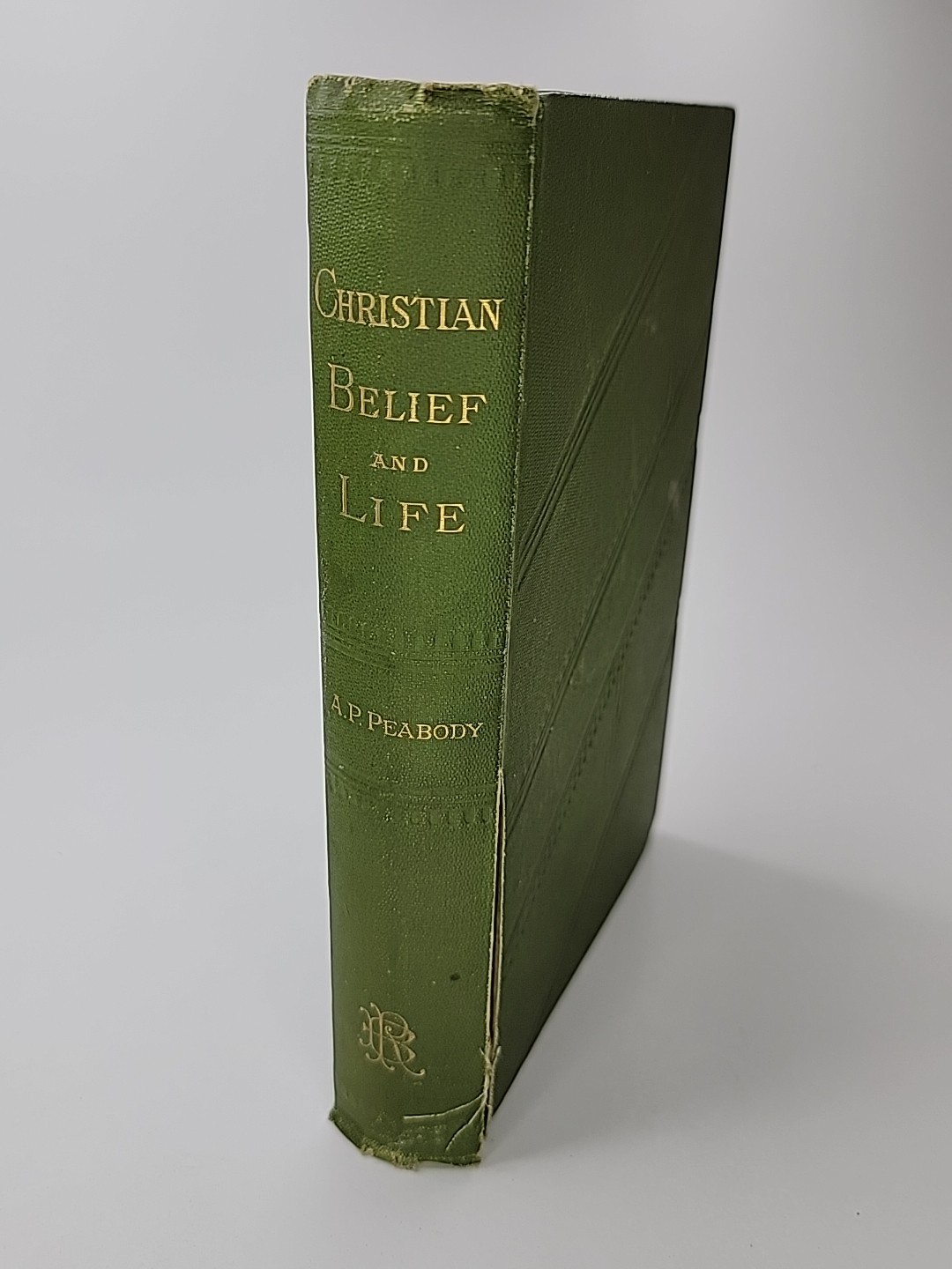 1875 Christian Belief Life by Andrew Peabody Hardcover Harvard Catholic Pope